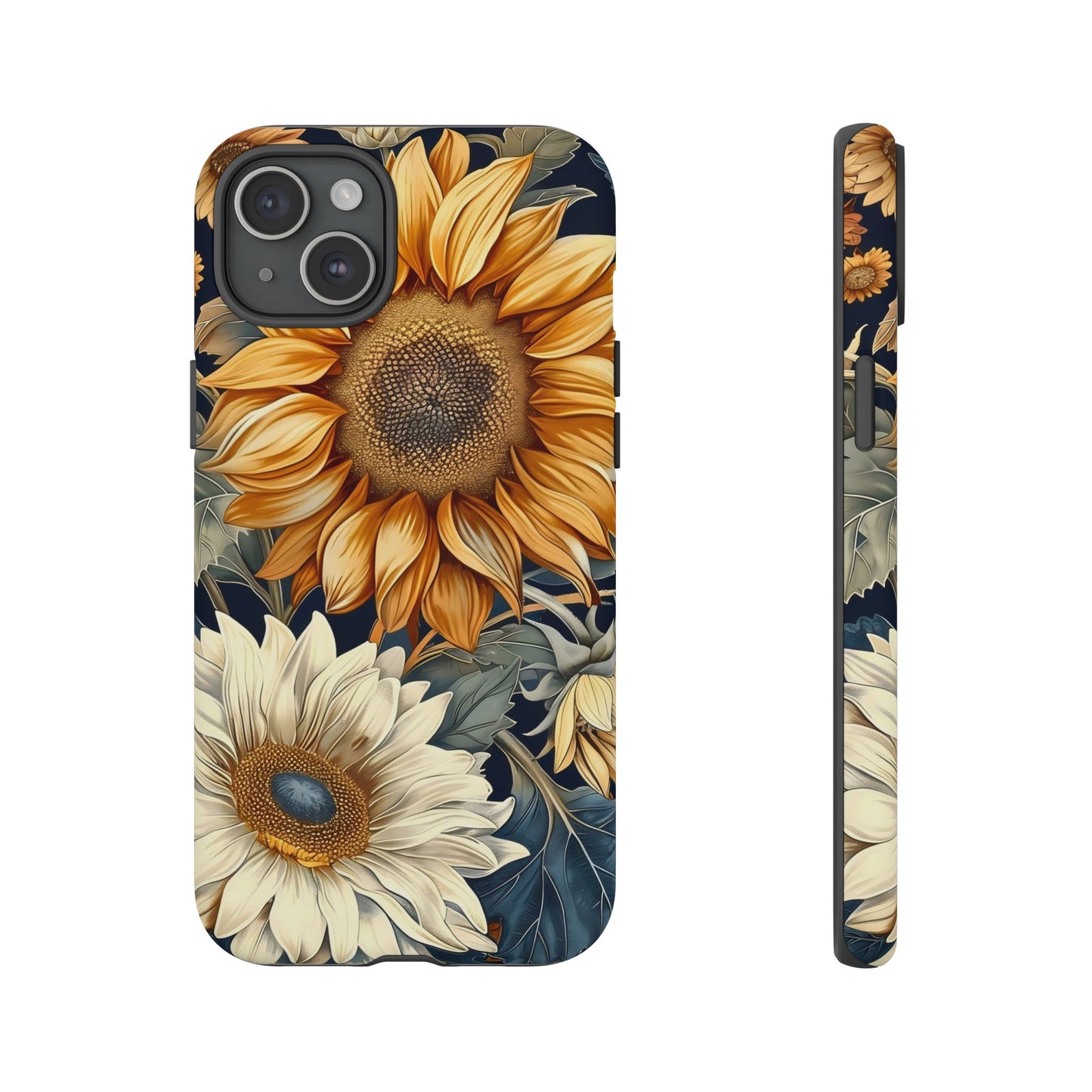 Floral Phone Case for Tough Cases, Sunflower Design, Nature Lover Gift, Birthday Present, Eco-Friendly Accessories, Summer Vibes
