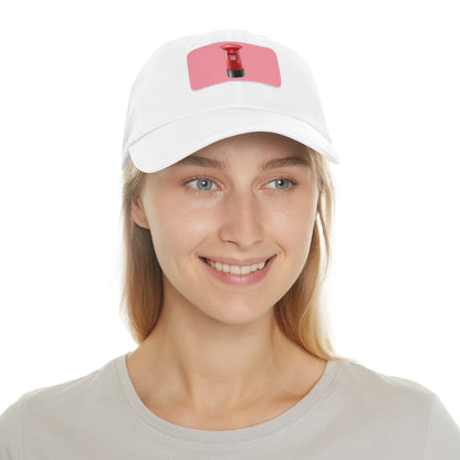 Leather Patch Dad Hat - Casual Unisex Cap with Customizable Design, Great for Gifts, Outdoor Activities, and Everyday Wear
