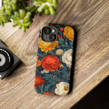 Floral Tough Case for Phones | Durable Floral Phone Cover, Boho Chic, Unique Gift for Her, Phone Protection, Flower Design