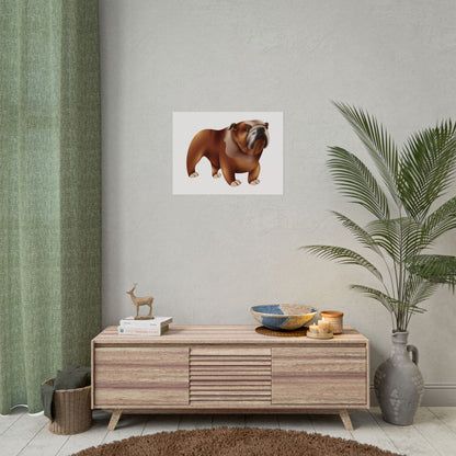 Bulldog Rolled Poster Art | Dog Lover’s Wall Decor | Unique Gift for Pet Owners | Living Room or Office Decor