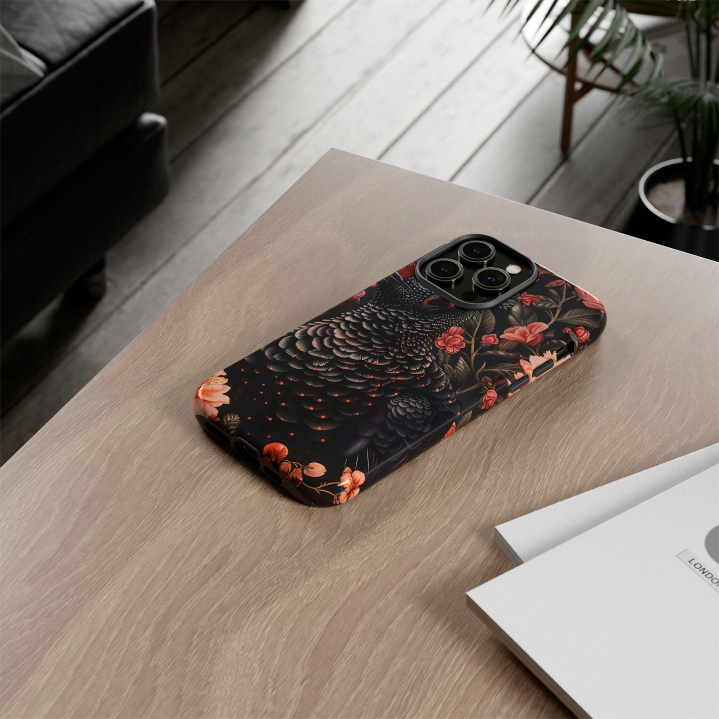 Tough Cases: Floral Design Phone Case, Stylish Protection for Your Phone, Unique Gift for Bird Lovers, Vibrant Floral Art, [...]
