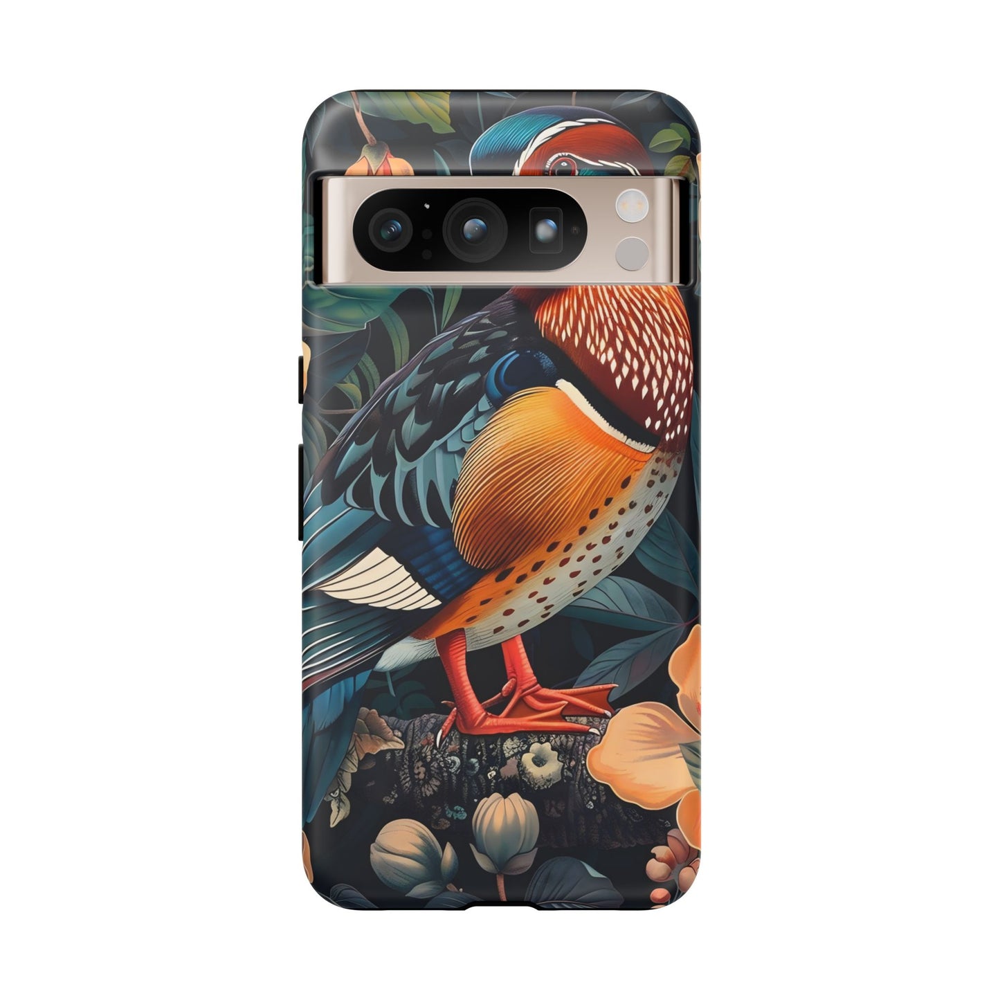 Vibrant Phone Case with Artistic Bird Design, Nature Lover Gift, Wildlife Enthusiast Accessory, Floral Tech Case, Unique Mobile Cover
