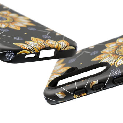 Floral Phone Case with Mandala Design, Tough Cases for iPhone & Samsung, Boho Style, Gift for Her, Unique Accessories