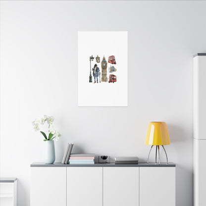 Canvas Art Print, London Skyline, Home Decor, Wall Art, Gift Idea, Travel Memories, Modern Wall Art