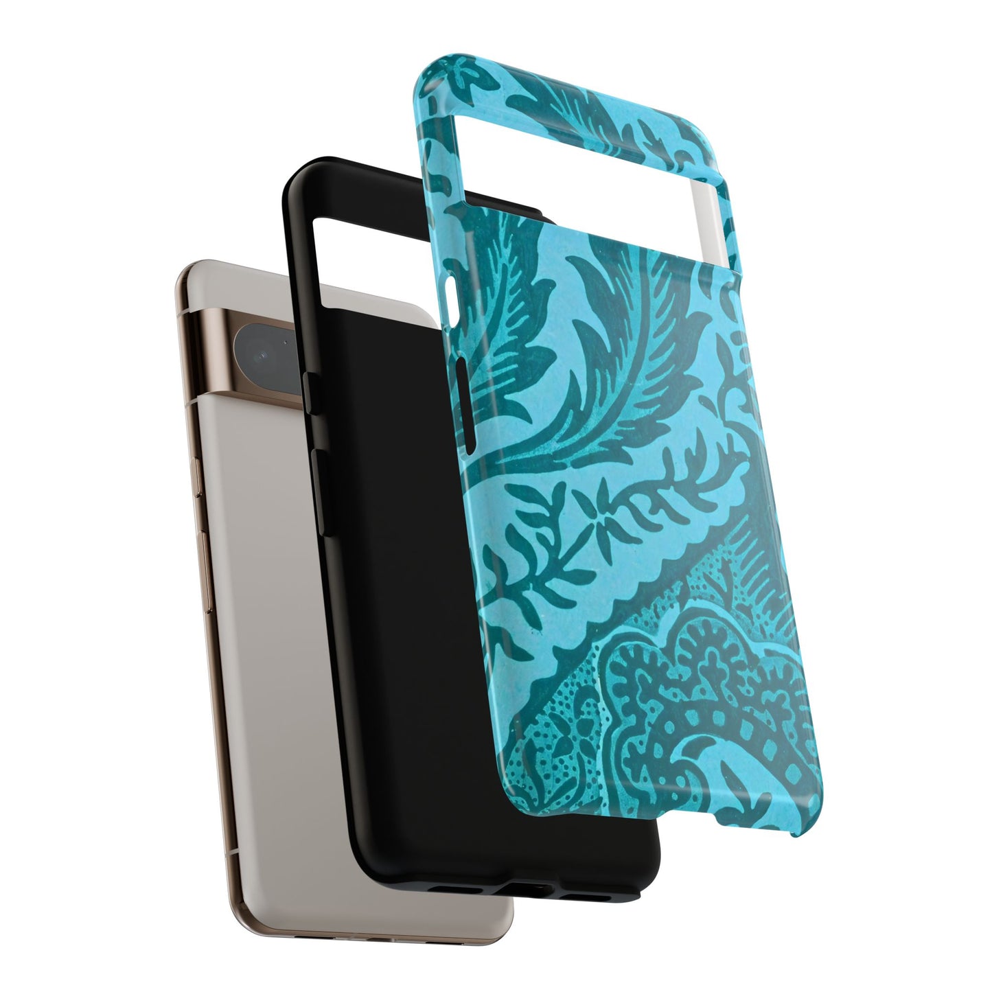 Protective Phone Case with Elegant Teal Design, Tough Cases, Floral Phone Cover, Stylish Smartphone Protection, Gifts for Her, Trendy [...]