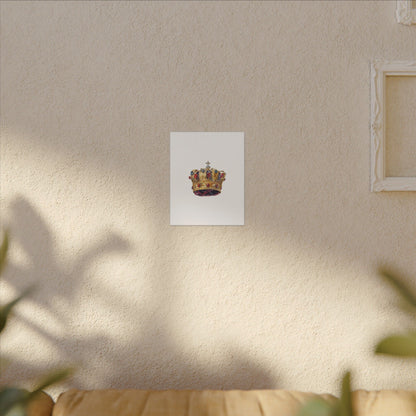 Crown Art Print, Royal Wall Decor, Matched for Home or Office, Gift for Art Lovers, Unique Royalty Artwork