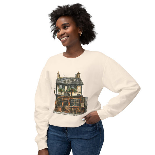 Unisex Lightweight Crewneck Sweatshirt - A British Village Dream