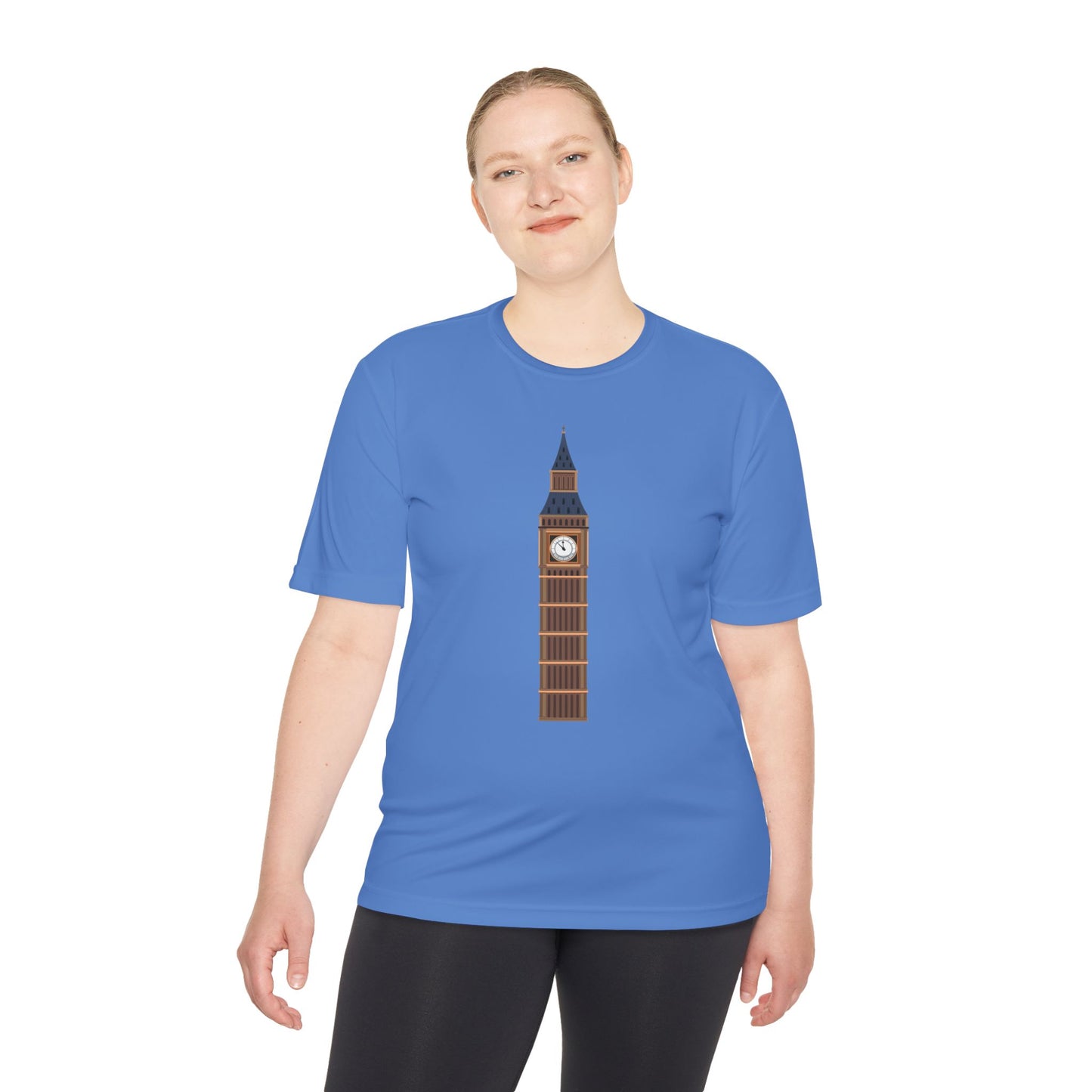 Unisex Moisture Wicking Tee - Historic Big Ben England Tower Artwork