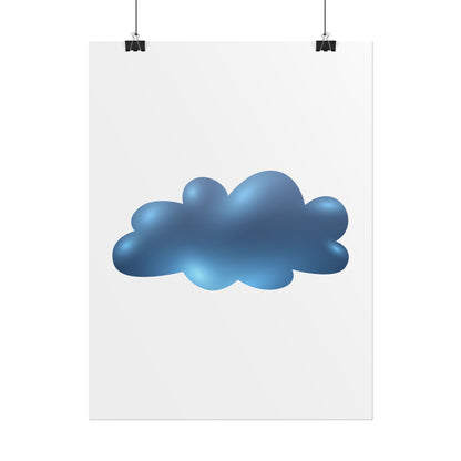Blue Cloud Art Print, Minimalist Wall Decor, Kids Room Wall Art, Nursery Poster, Aesthetic Home Decor, Modern Art Print