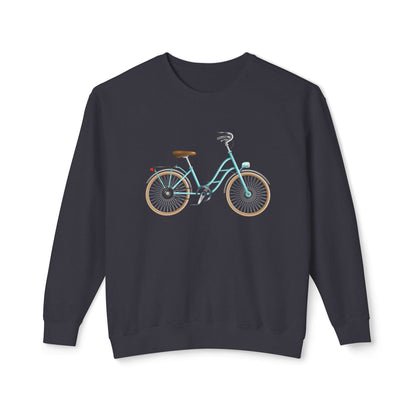 Unisex Lightweight Crewneck Sweatshirt - Classic Bicycle Illustration - London Style