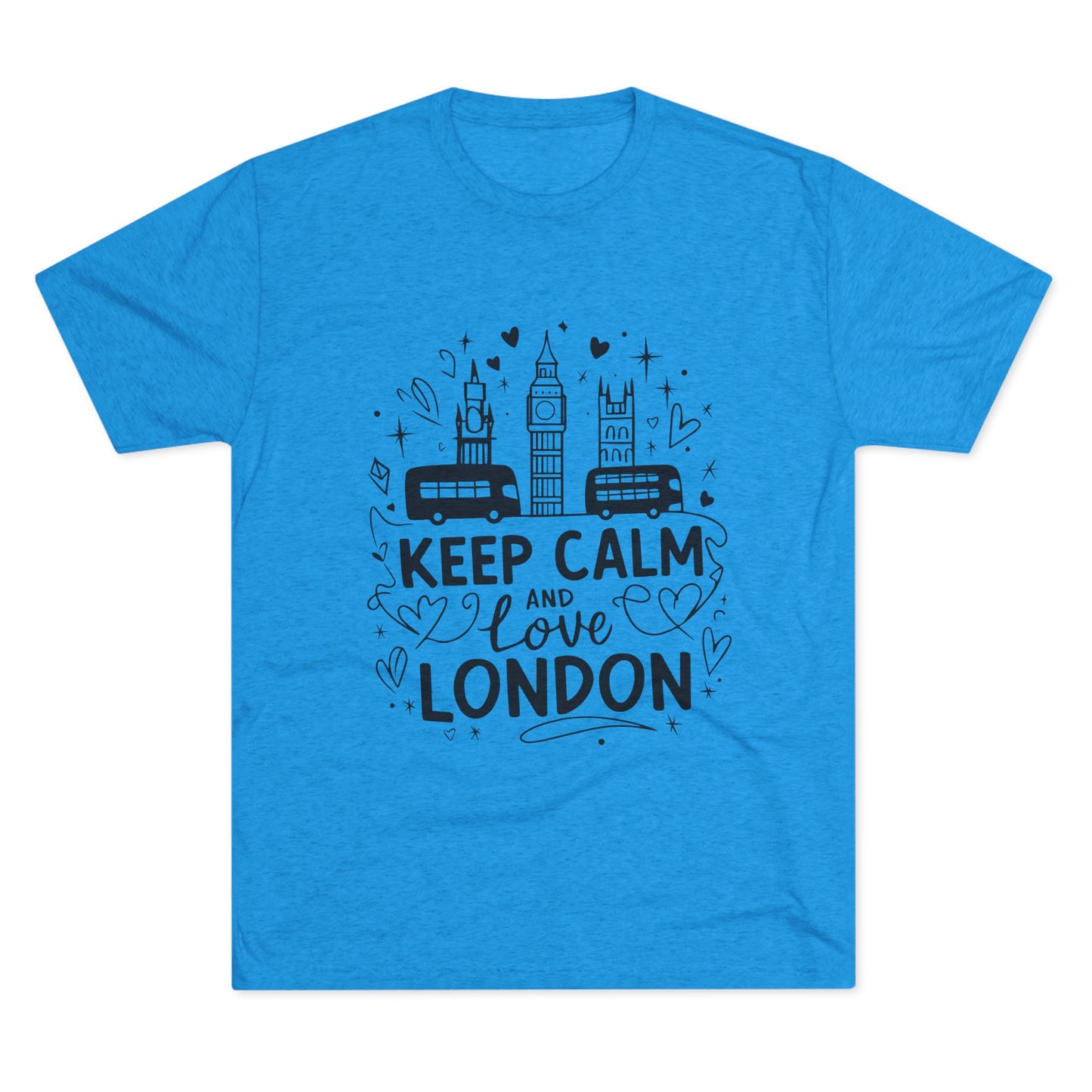 Keep Calm and Love London Unisex Tri-Blend Crew Tee