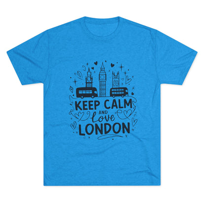 Keep Calm and Love London Unisex Tri-Blend Crew Tee