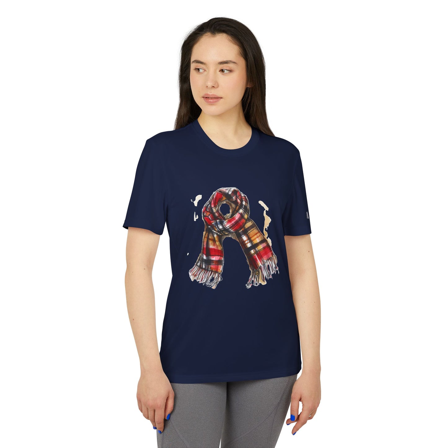 Unisex Sport T-shirt - Perfect for Cozy Fall Days - Warm Plaid Scarf