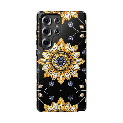 Floral Phone Case with Mandala Design, Tough Cases for iPhone & Samsung, Boho Style, Gift for Her, Unique Accessories
