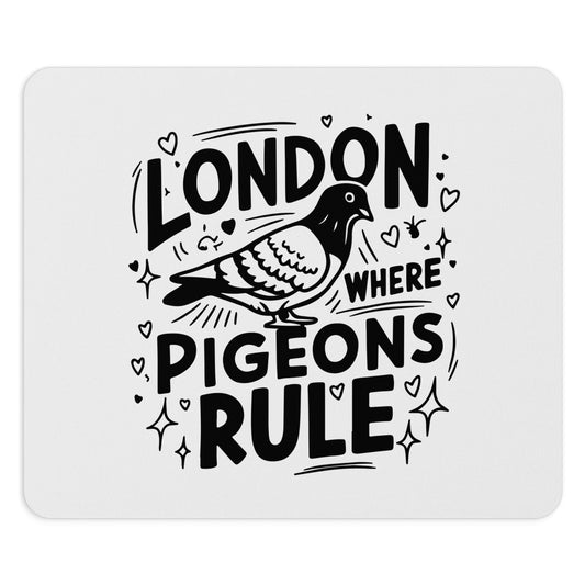 London Pigeon Mouse Pad - Fun Office Decor, Gift for Bird Lovers, Unique Desk Accessory, Home Office Essentials, Cute Animal Merchandise