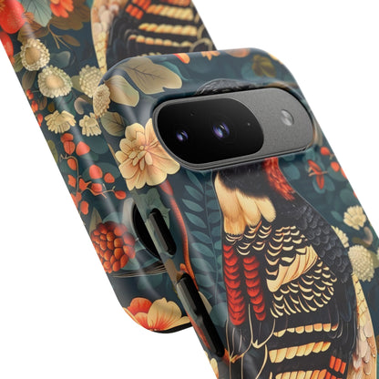 Nature-Inspired Phone Case with Floral Art, Tough Phone Cover, Protective Case, Gift for Nature Lovers, Unique Phone Accessory