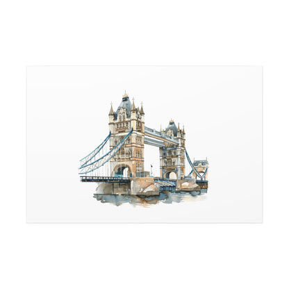 London Bridge Matte Canvas Wall Art, Elegant Home Decor, Unique Gift for Art Lovers, Travel Enthusiast Wall Decor, Modern Aesthetic