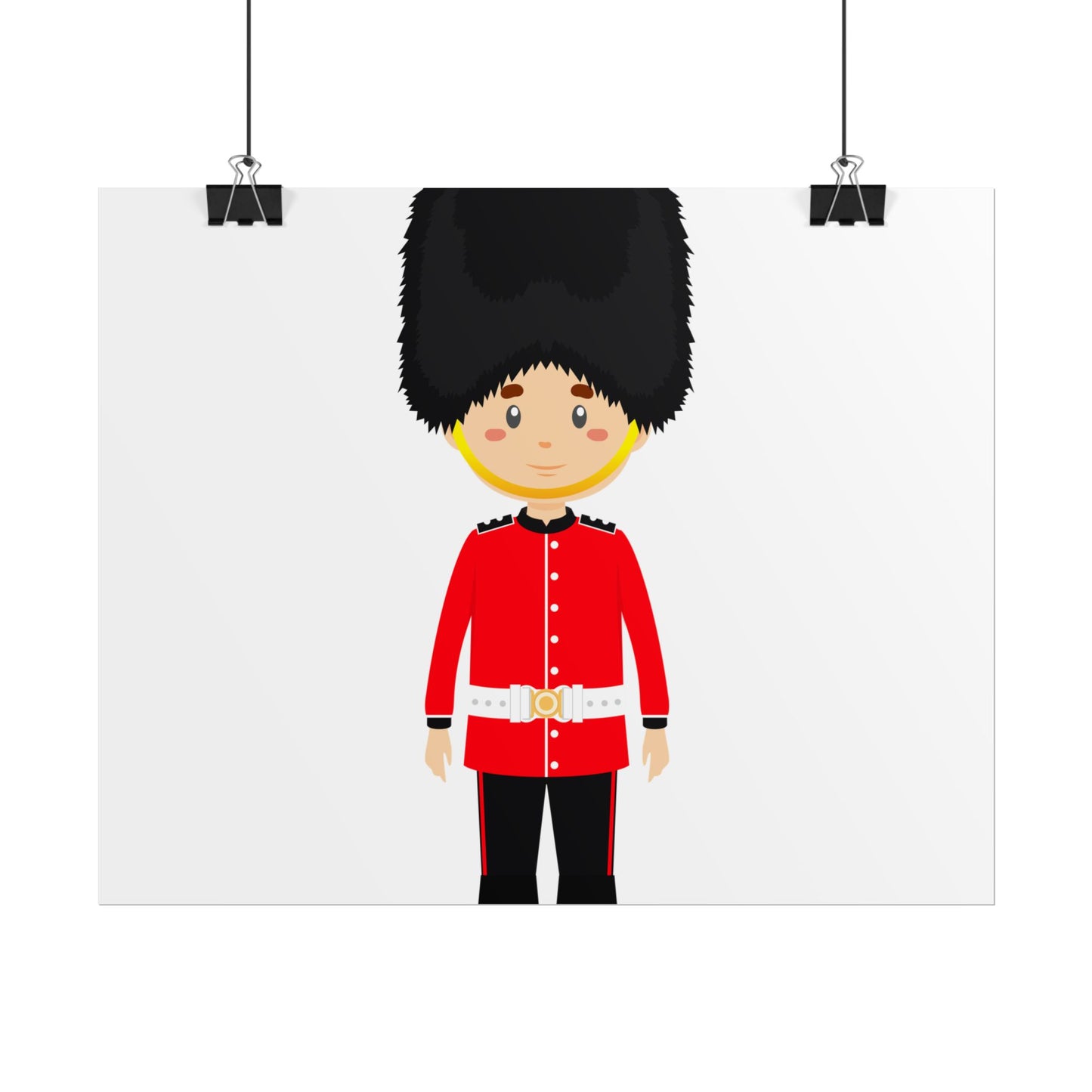 Adorable British Soldier Rolled Posters, Kids Room Decor, Unique Gift, Nursery Art, Educational Wall Art