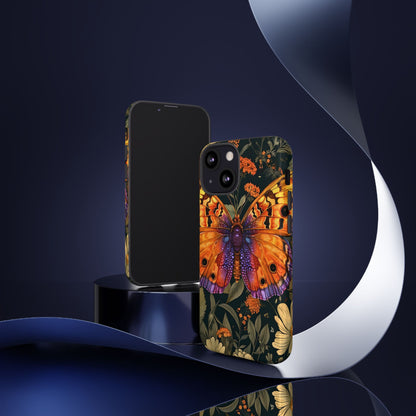 Butterfly Phone Case, Tough Cases for Nature Lovers, Vibrant Floral Design, Gift for Her, Cute Phone Accessories, Butterfly Artwork