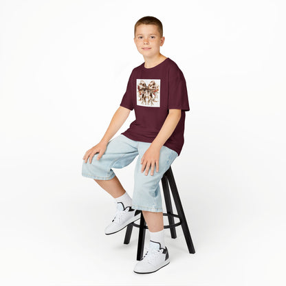 Kids Tee - Rustic Cow Print Bow with Gold Accents and Flowers - Perfect for Birthdays and Holidays