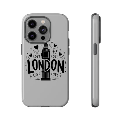 London Love Phone Case, Tough Cases, Stylish Phone Accessories, Unique Gift for Travelers, London Souvenir, Love Design
