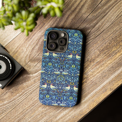Bird and Floral Pattern Phone Case, Tough Cases, Gift for Nature Lovers, Eco-friendly, Custom Phone Accessories, All-Occasion