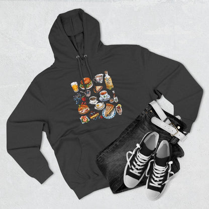 Vintage England Icons Trendy Three-Panel Fleece Hoodie