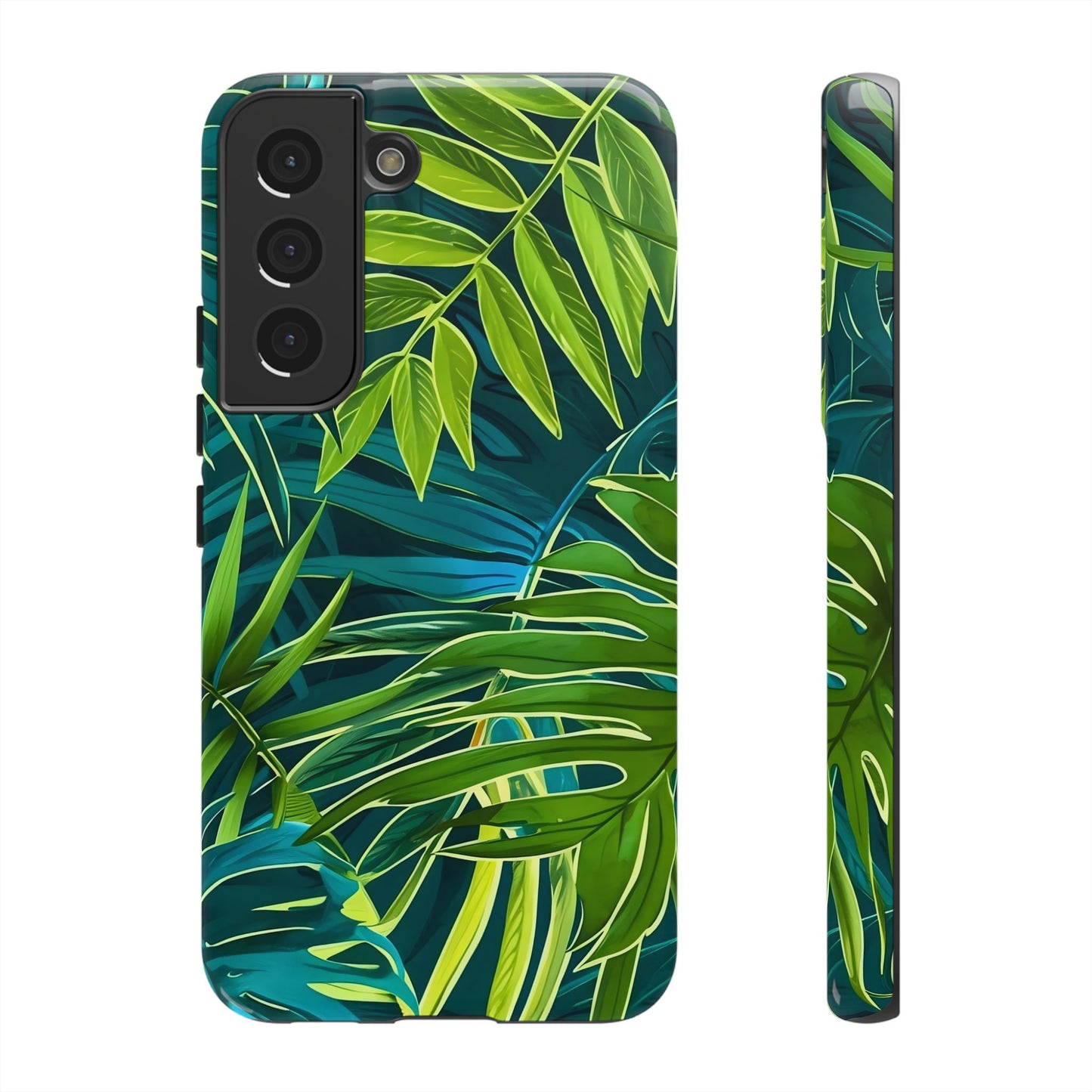 Tropical Phone Case - Durable Green Leaf Design, Eco-Friendly Gift, Trendy Accessory, Nature Lover's Case, Summer Vibes