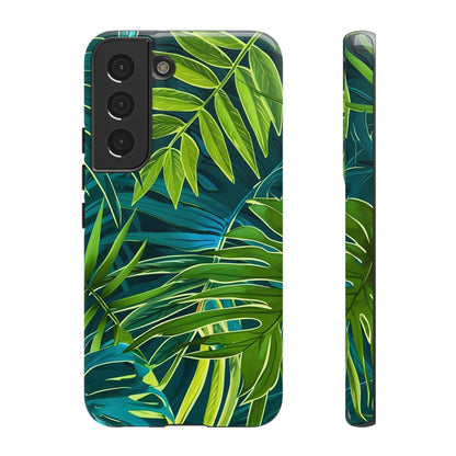 Tropical Phone Case - Durable Green Leaf Design, Eco-Friendly Gift, Trendy Accessory, Nature Lover's Case, Summer Vibes