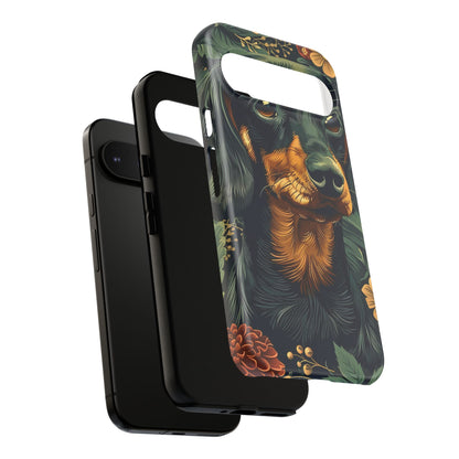 Dachshund Phone Case, Floral Pet Phone Cover, Dog Lover Gift, Tough Phone Case, Custom Dachshund Design, Unique Dog Owner Accessory