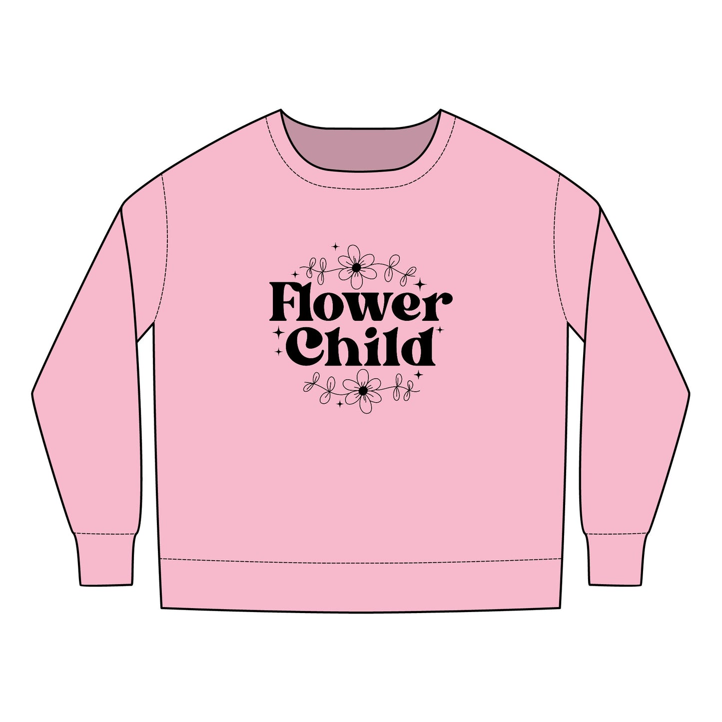 Toddler Sweatshirt - Flower Child SVG PNG Design - Cozy Kids Apparel for Free Spirits