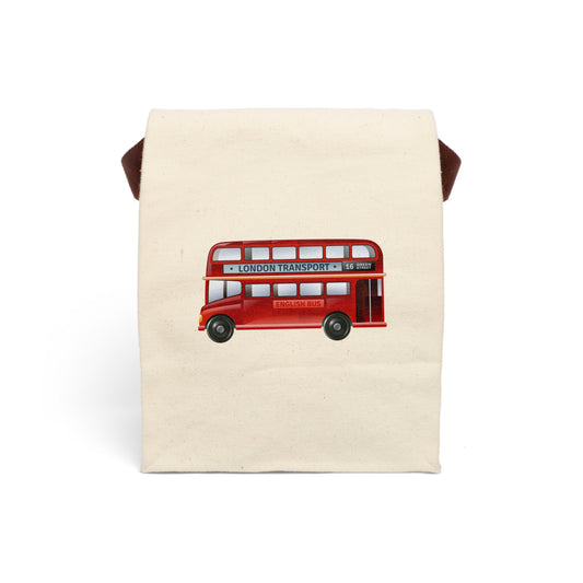 London bus Canvas Lunch Bag With Strap