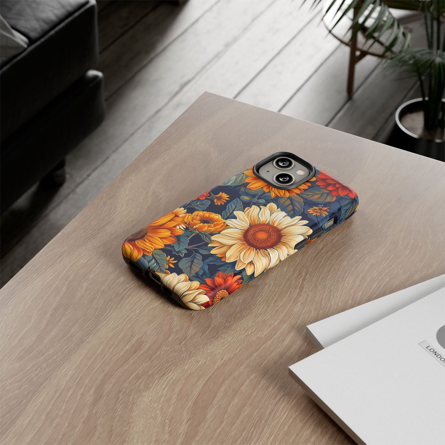 Floral Tough Phone Case | Sunflower Design, iPhone Cover, Protective Case, Gifts for Her, Floral Phone Accessory