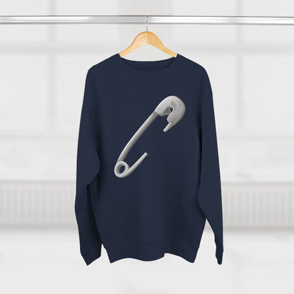 Unisex Crewneck Sweatshirt - Minimalist Safety Pin