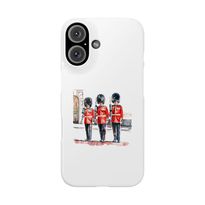 Slim Phone Case with Iconic British Guard Design - Perfect for Travel, Unique Gift, Cell Phone Accessory, Trendy Cover, London Souvenir