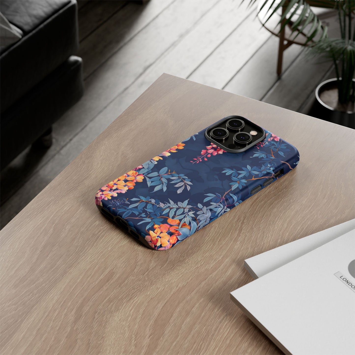 Floral iPhone Case, Tough Phone Cover, Gift for Her, Nature Lover Accessory, Spring Decor, Unique Floral Design