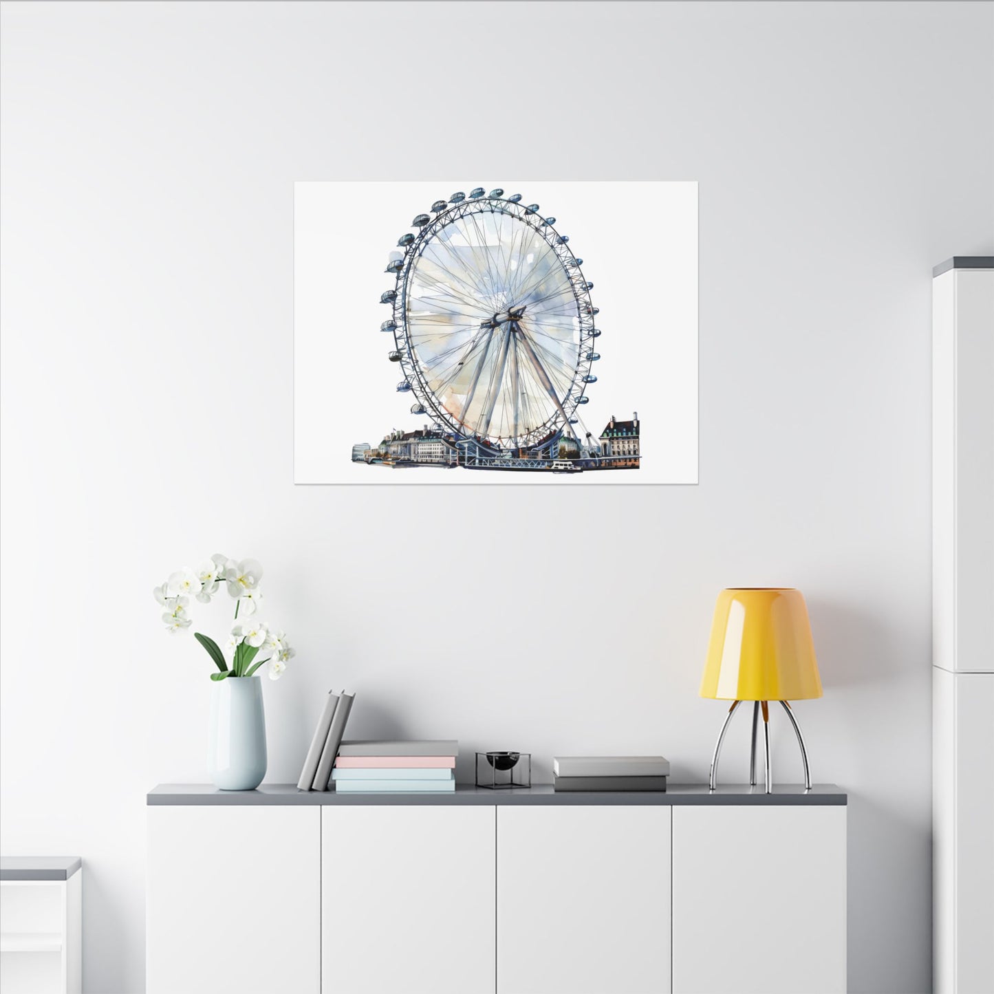 London Eye Canvas Print, Wall Art Decor, Travel Gift, Home Decoration, Unique Art Piece