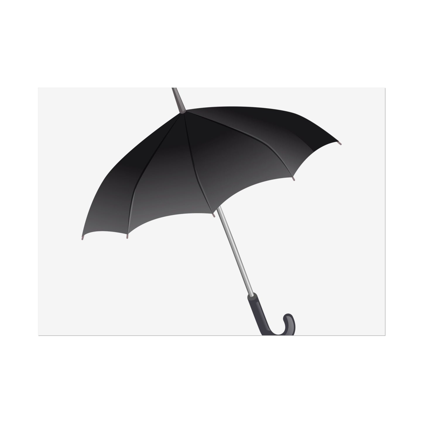 Minimalist Umbrella Wall Art, Chic Home Decor Print, Stylish Poster, Rental Friendly Artwork, Black Umbrella Decor