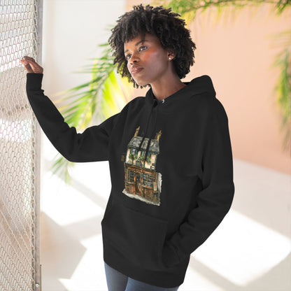 Three-Panel Fleece Hoodie - Nestled in Nature - British Village House