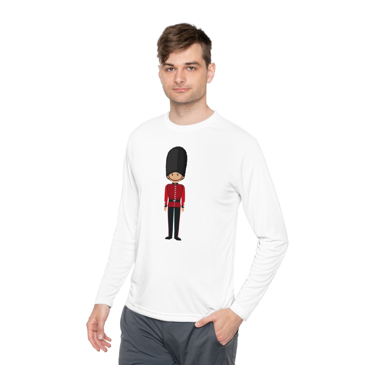 Unisex Lightweight Long Sleeve Tee - British Soldier - Classic Military Elegance and Honorable