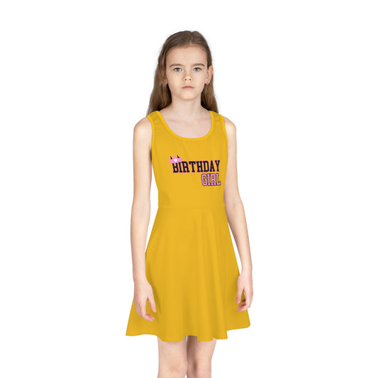 Birthday Girl Yellow Sundress for Girls - Wild and Stylish Birthday Girl Graphic Design