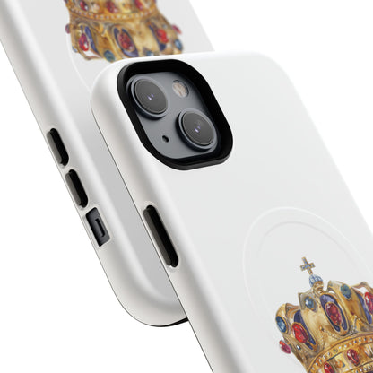 Royal Crown Magnetic Phone Case, Durable Phone Cover, Stylish Tech Accessory, Perfect Gift for Him & Her, Unique Design Case