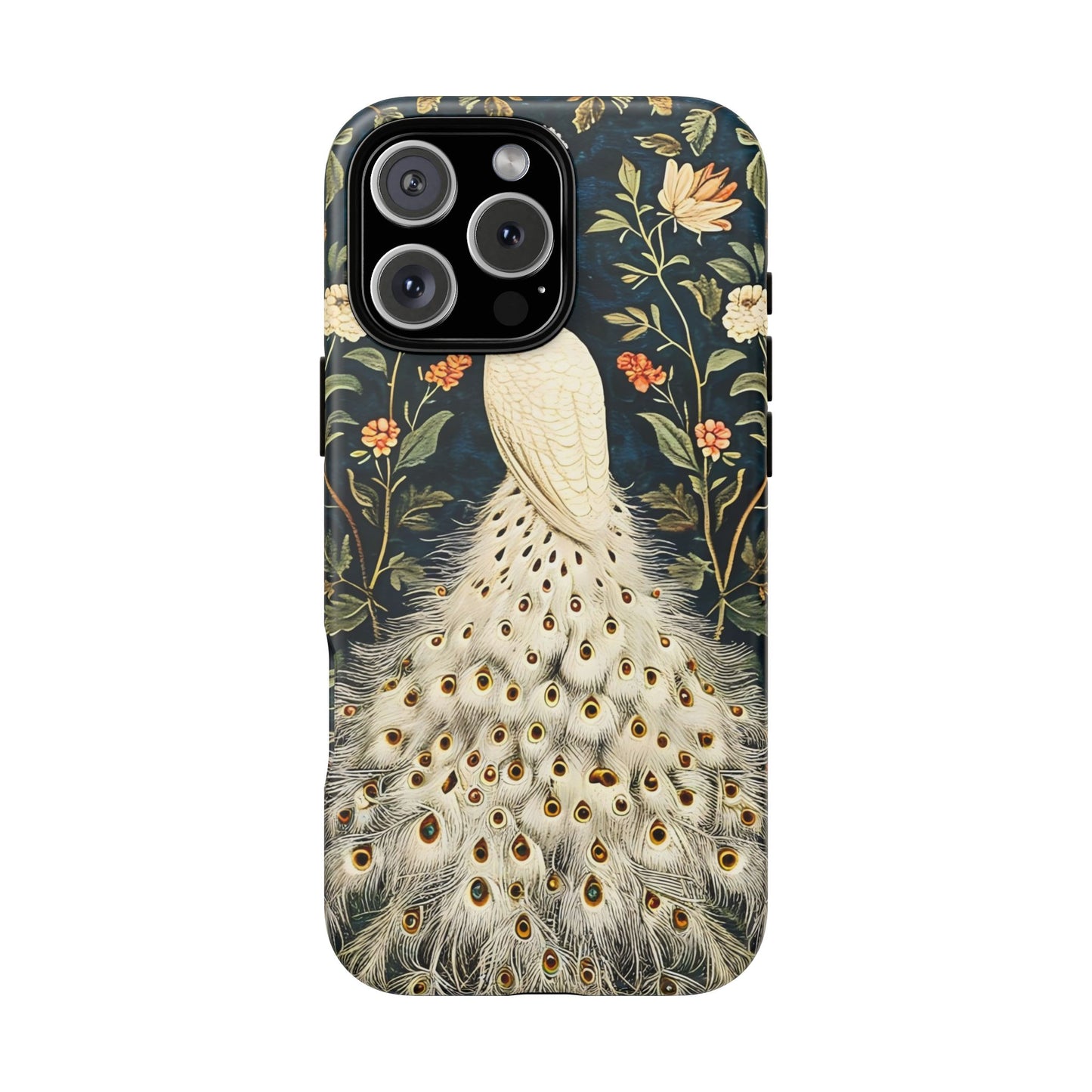 Elegant Peacock Phone Case, Floral Phone Cover, Tough Cases, Stylish Tech Gift, Nature Lover Accessory, Birthday Gift