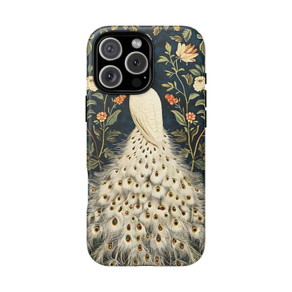 Elegant Peacock Phone Case, Floral Phone Cover, Tough Cases, Stylish Tech Gift, Nature Lover Accessory, Birthday Gift
