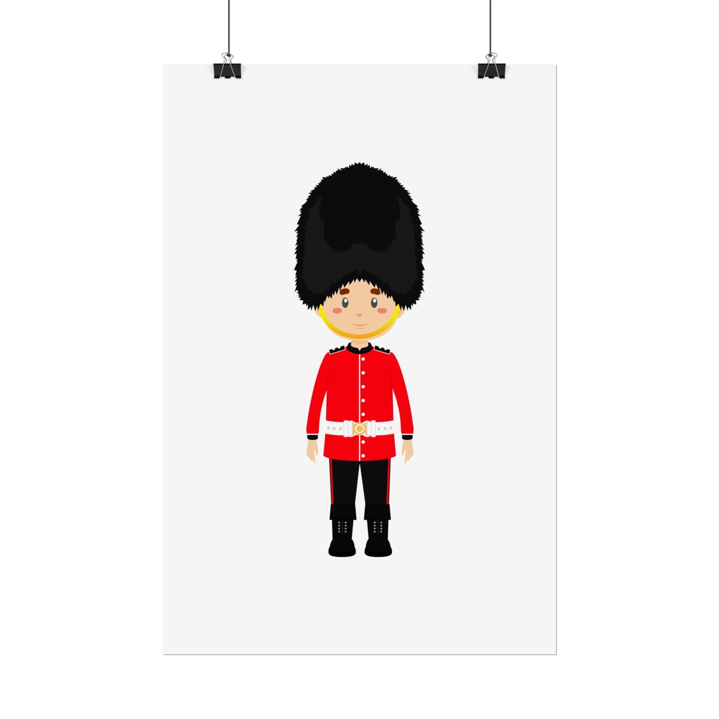 Adorable British Soldier Rolled Posters, Kids Room Decor, Unique Gift, Nursery Art, Educational Wall Art
