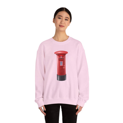 Unisex Heavy Blend™ Crewneck Sweatshirt - Classic UK Royal Mailbox Design - British Postbox Icon