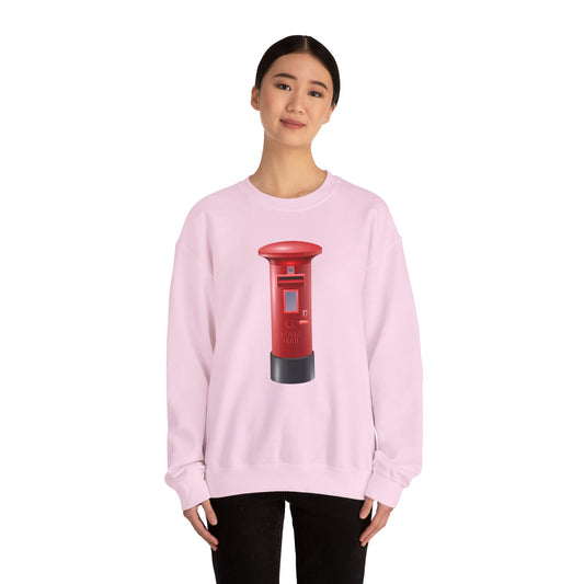 Unisex Heavy Blend™ Crewneck Sweatshirt - Classic UK Royal Mailbox Design - British Postbox Icon