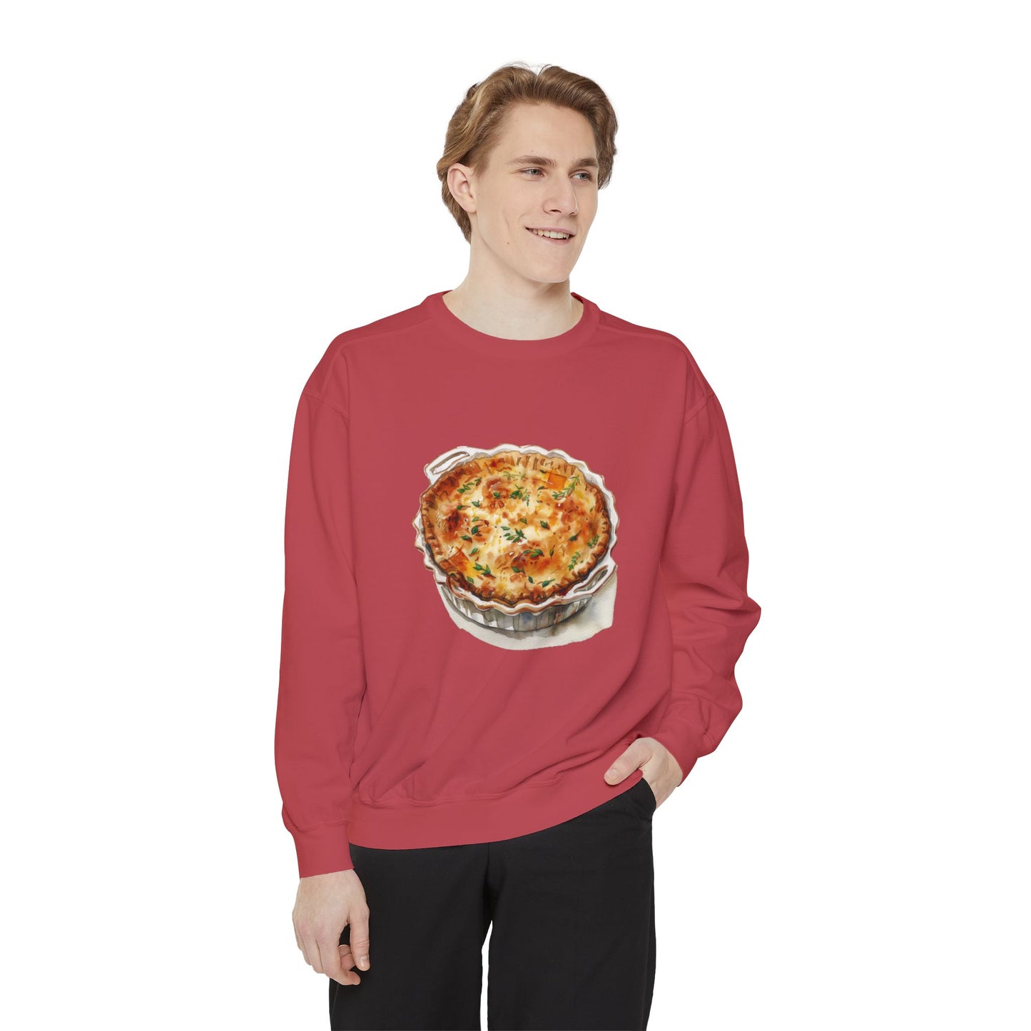 Unisex Garment-Dyed Sweatshirt - British Food Traditional Dishes and Culinary Delights