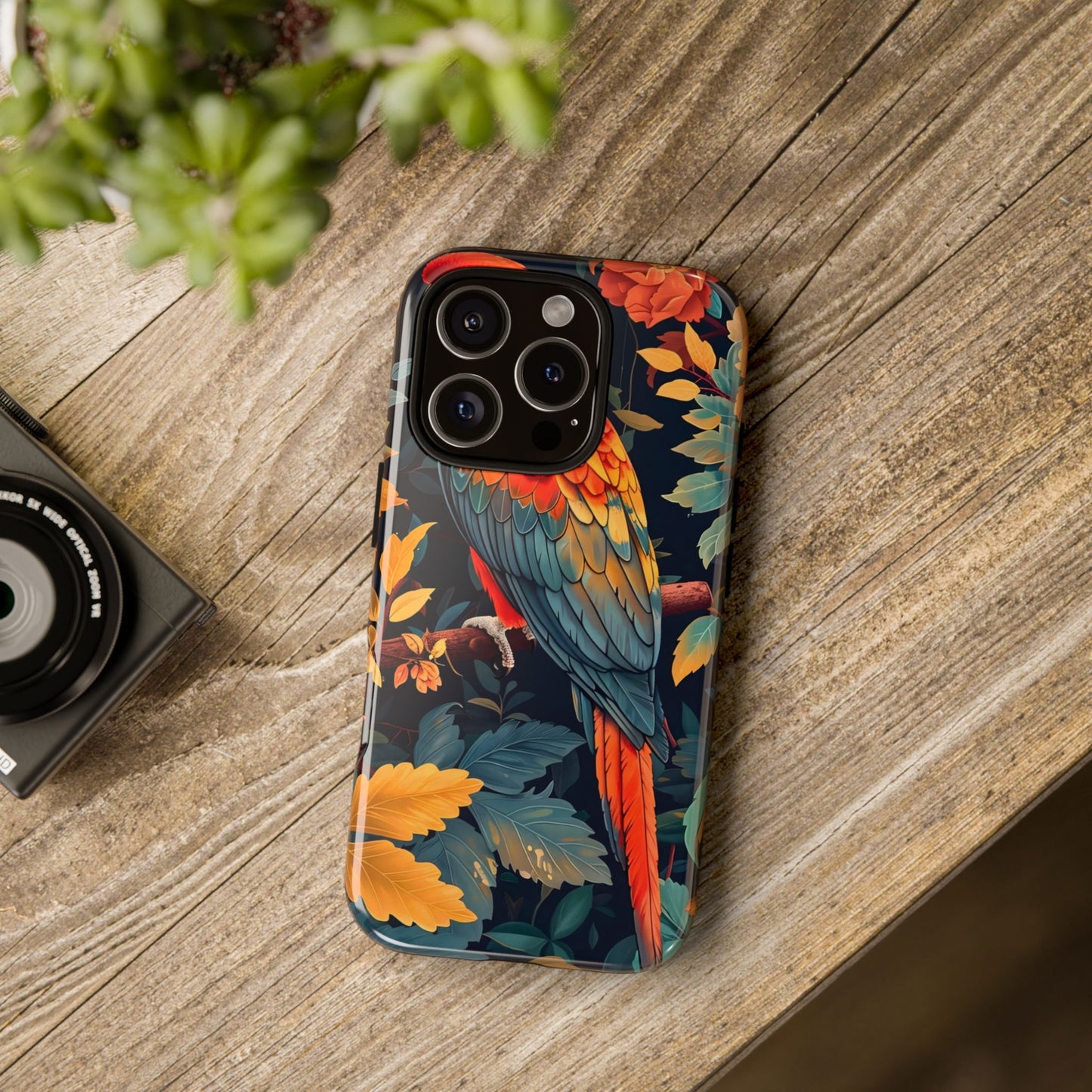 Vibrant Parrot Phone Case - Tough, Stylish, Nature-Inspired, Tropical, Wildlife, Perfect Gift, Summer Vibes