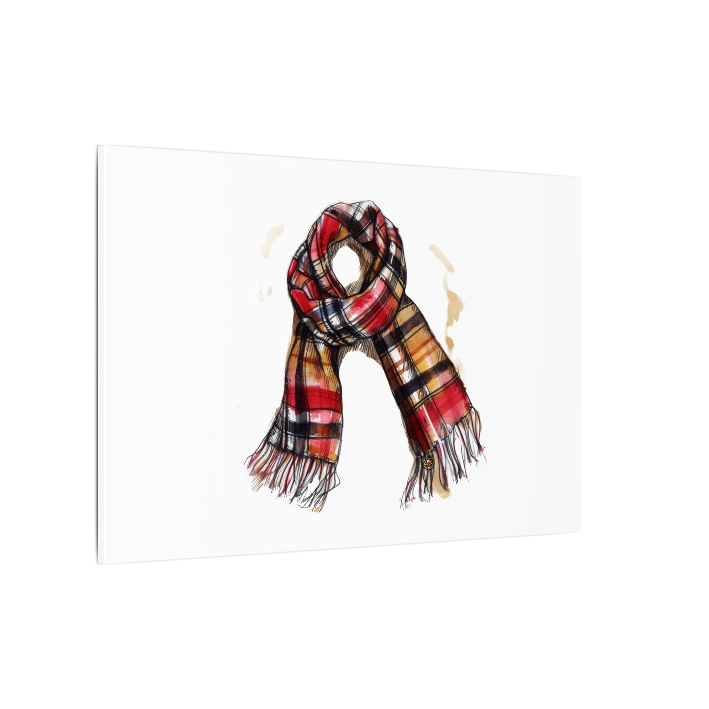 Autumn Scarf Canvas Art Print | Cozy Home Décor, Gift for Fall Lovers, Seasonal Wall Art, Unique Interior Design